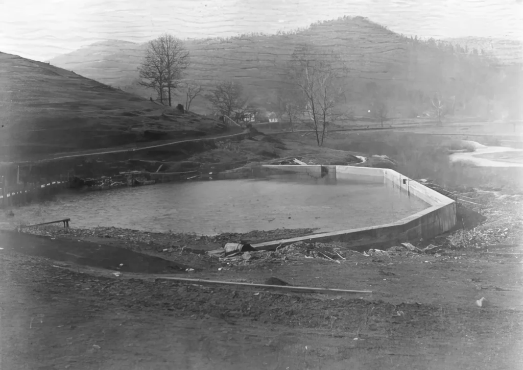 Camp Twin Creeks history: pool construction